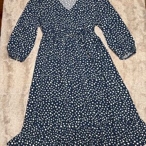Chic Navy Polka Dot Botique Dress